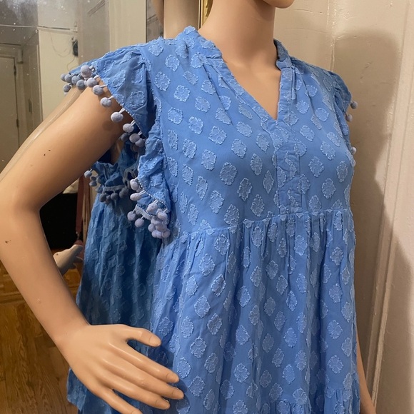 Lilly Pulitzer Blue Mini Dress with Ruffle Sleeves - Picture 13 of 13